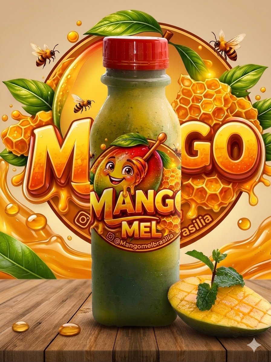 Garrafa do suco de Mango Mel